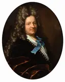 Nicolas de Largillière, Portrait of a gentleman with blue ribbon