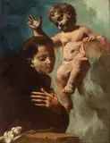 Francesco Cappella Francesco Daggiù, Saint Anthony of Padua with the Child, Oil on canvas