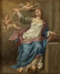 Sebastiano Conca, Saint Catherine of Alexandria, Oil on copper