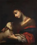 Simone Pignoni, Saint Agnes, The present work is accompanied by an expertise by Prof. Sandro Bellesi. The lamb and the palm branch in the
