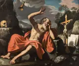 Giovanni Francesco Barbieri il Guercino, Saint Jerome Hearing the Trumpet of the Last Judgment, This canvas is of particular interest as it bears witness to what is considered the later of the various versions