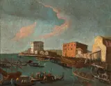 Gabriele Bella, View of Venice with the Procession of the Bucintoro on the Ascension Day, The painting is accompanied by an expertise of Prof. Federica Spadotto. The painting represents the favourite