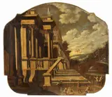 Viviano Codazzi, Architectural capriccio with martyrdom scene, Oil on canvas