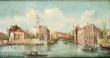 Lucia Ponga degli Ancillo, View of the Canal Grande with San Geremia and the Guglie Bridge
