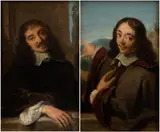 Philippe de Champaigne, a) Portrait of François Mansart; b) Portrait of Claude Perrault. Pair of paintings, This pair of small paintings is derived from the Double Portrait of the architects François Mansart and Claude