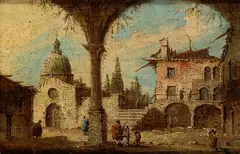 Francesco Guardi, Venetian capriccio, Oil on canvas
