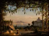 Edmond Antoine Victor Joinville, View of Naples, The painting bears the date and signature on the back at top right-corner: "TON AMIE E. JOINVILLE