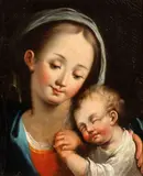 Saverio Dalla Rosa, Virgin with Child, The present work is accompanied by the expertise of Mauro Lucco in the original.