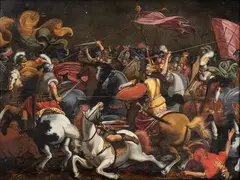 Antonio Tempesta, Cavalry battle, Oil on panel