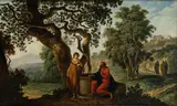 Carlo Labruzzo, Christ and the Woman of Samaria, The painting is accompanied by a critical statement by Prof. Pier Andrea De Rosa. The painting bears a monogram