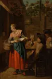 Jan Josef Horeemans, Tavern scene, Oil on panel