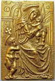 Madonna And Child With Saint John by Andrea Contucci Sansovino, Rectangular gilt b ronze cast;, offered Oct 2023