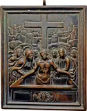 Christ Dead Between Mary And John by Galeazzo Mondella detto il Moderno, Ae rectangular casting, offered Oct 2023