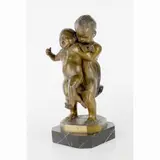 Pietro Piraino, Coppia di bimbi, scultura in volume in bronze.