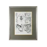 Quartets by Eliot, black and white lithograph by Renzo Vespignani, 1965, in frame, offered Sep 2023
