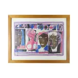 Piero Zuffi, 4 heads, multiple on paper