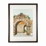 Fabio Failla, The Arch of Drusus, color lithograph, framed
