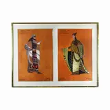 Piero Zuffi, Stage costumes for Gluck's Alceste, 1954, in frame. Already exhibited in the residence of the permanent representative of Italy at the Ooii