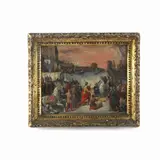 Bernardo Celentano, Antony and Cleopatra preparatory sketch, in frame