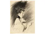 Giovanni Boldini, Duchess Nicoletta Grazioli, 1900, charcoal on paper