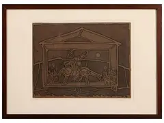 Il teatrino 1972 by Francesco Casorati, aquatint, offered Nov 2024