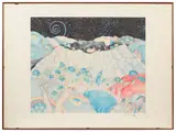 Luca Alinari, It's Raining in the Sky 1985, screen printing