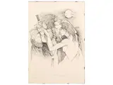 Giuliano Pini, Siglinde e Sigmund 1988, pencil on paper