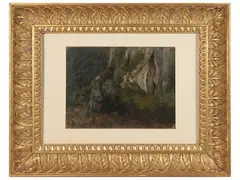 Filadelfo Simi, Paesaggio montuoso, oil on canvas