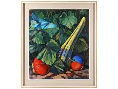 Eros Still Life 1976 by Dyalma Stultus, oil on canvas, offered Oct 2024
