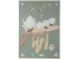 Composizione Anni Settanta by Luca Alinari, mixed media on fabric, offered Oct 2024