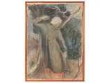 Elisabeth Chaplin, Inverno, fine anni '50, oil on canvas cardboard