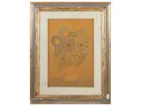 Marcello Boccacci, Vaso di fiori 1968, oil on cardboard
