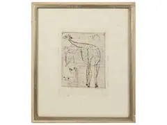 Giraffa 1950 by Silvio Loffredo, engraving, offered Oct 2024