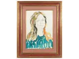 Silvio Loffredo, Ritratto femminile, acrylic and pencil on paper