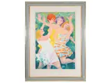 Remo Squillantini, Figure che giocano a palla, watercolour on card