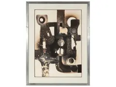 Alvaro Monnini, Astratto 1971, mixed media on paper