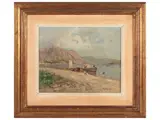 Giovanni Pagliarini, Marina, oil on panel