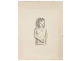 Xavier Bueno, Ritratto di fanciulla, lithograph
