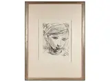 Primo Conti, Volto 1977, engraving on paper