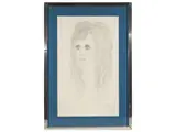Dimitri Yordanov, Ritratto femminile 1975, pencil on paper
