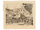 Telemaco Signorini, Antico mercato ebraico, etching