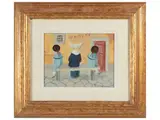 Rodolfo Marma, W Firenze Io amo te, 1979, oil on canvas cardboard