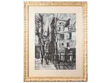 Eugenio Guglielmetti, Quartiere Latino 1950, watercolor on paper