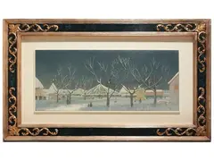 Nevica 1952 by Marcello Boccacci, oil on panel, offered Oct 2024