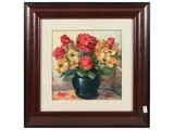 Renzo Martini, Fiori, oil on hardboard