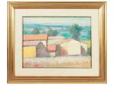 Dino Migliorini, Paesaggio, oil on hardboard
