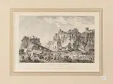 Jean-Claude Richard de Saint-Non, Vue de la Ville et du Chateau de Tropoea, etching