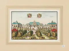 Willem Swidde, The castle of Ostanaa (1692), watercolor etching