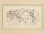 Jean Baptiste Pierre Tardieu, Mappe-Monde en deux Hémisphères (c. 1820), Copper engraving