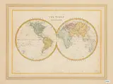 Alexander Keith Johnston, The World in Hemispheres by Keith Johnston F.R.S.E. (1861), lithograph